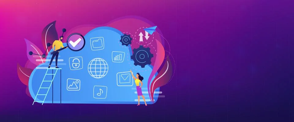 Big data header banner. Stock Illustration