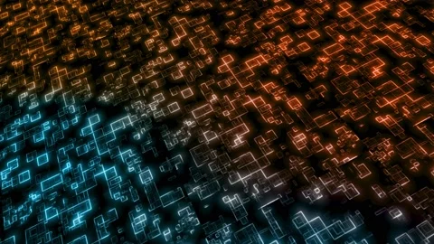 Big data hexadecimal numeric code on futuristic screen Stock Footage 173058592