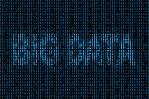 Big data hidden in binary code Stock Illustration