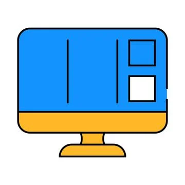 Big data icon color illustration Illustrazione stock