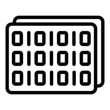 Big data icon, outline style Stock Illustration