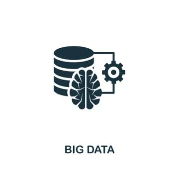 Big Data icon. Premium style design from artificial intelligence icon collection Stock Illustration