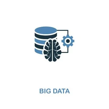 Big Data icon in two colors design. Premium style from artificial intelligence Stock Illustration
