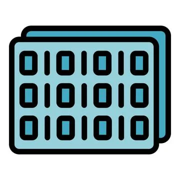 Big data icon vector flat Stock Illustration