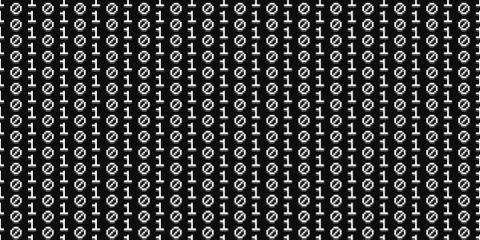 Big Data illustration Binary code seamless pattern Stock Illustration