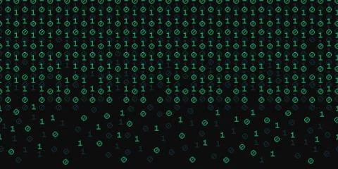 Big Data illustration Binary code seamless pattern Stock Illustration