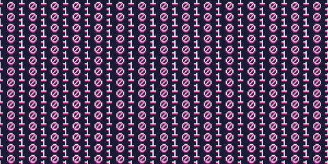 Big Data illustration Binary code seamless pattern Stock Illustration