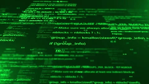 Big data information flow and artificial intelligence code program scrolling Stock Footage 247323613