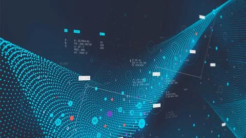 Big data information flow collection and analysis, database processing by c.. イラスト素材