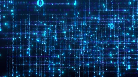 Big data information flow digital string scrolling Video stock 303535239