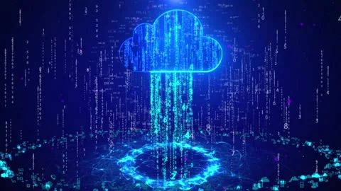 Big data information stream and Cloud computing cloud service Video stock 141297055