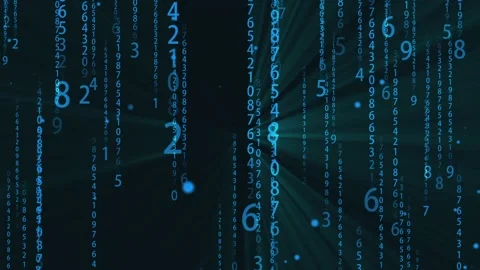 Big data information technology digital matrix code technology Stock Footage 120376842