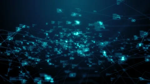 Big Data Information Technology Digital Data Mining Algorithms  Video stock 277863906