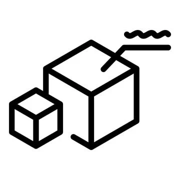 Big data integration icon, outline style イラスト素材