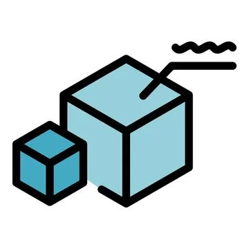 Big data integration icon vector flat Stock Illustration