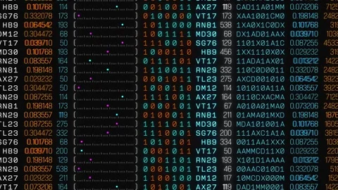 Big data, interface, binary code, encryption machine code. Stock Footage 319986895