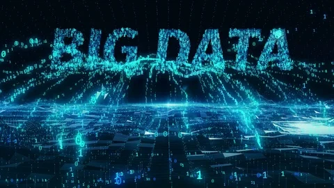 Big Data internet mobile blue digital concept 4k uhd Stock Footage 72019168