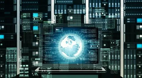  Big data Internet . server Big Data server and internet information techn... Stock-Fotos