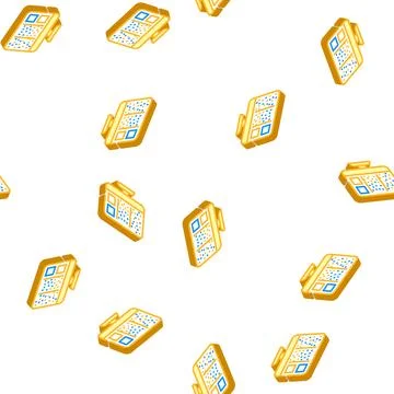 Big data isometric icon seamless pattern Stock Illustration