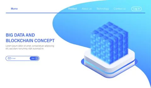 Big Data isometric vector illustration. Abstract 3d hosting server or data イラスト素材