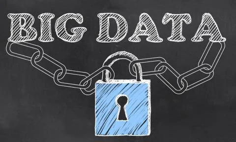 Big data it security 스톡 일러스트