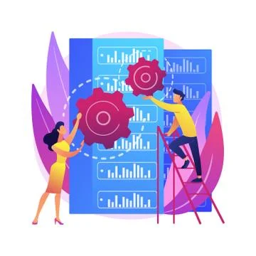 Big data job abstract concept vector illustration. 스톡 일러스트