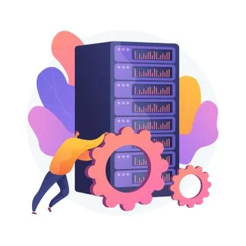 Big data job abstract concept vector illustration. Illustrazione stock