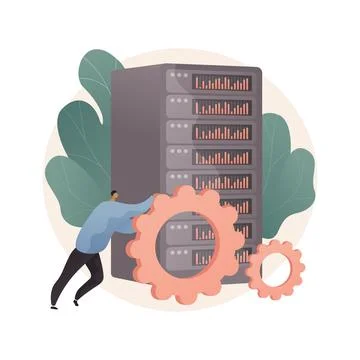 Big data job abstract concept vector illustration. Stock Illustration