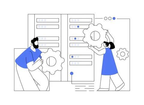 Big data job abstract concept vector illustration. Stock Illustration