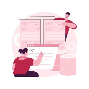 Big data job abstract concept vector illustration. 스톡 일러스트