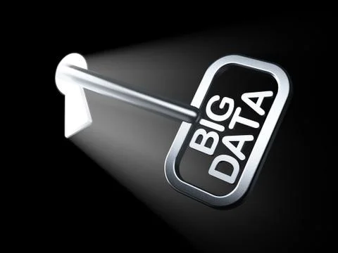 Big Data on key Illustrazione stock