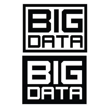 Big Data label Stock Illustration
