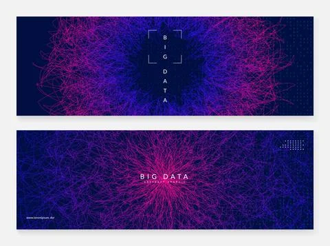 Big data learning. Digital technology abstract Stock Illustration