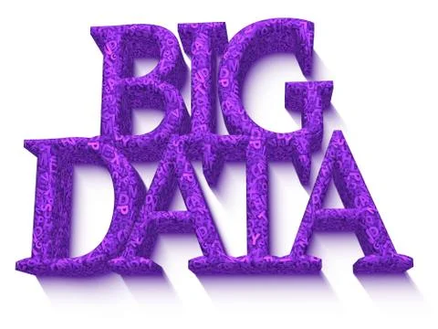 Big data letters concept Stock Illustration