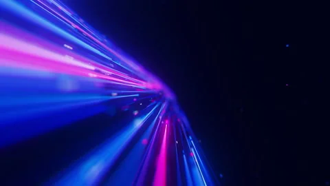 Big data light speed direct flow to infinity. Abstract digital data stream of Stockbeeldmateriaal 320043075