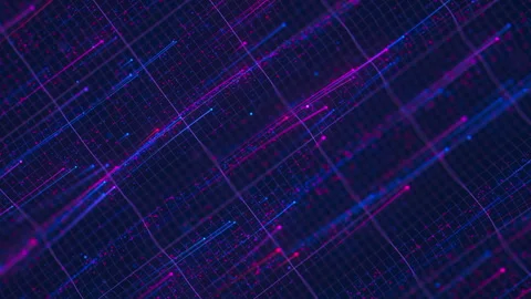 Big data light speed flow. Abstract digital data stream of quantum computing Stock Footage 305757270