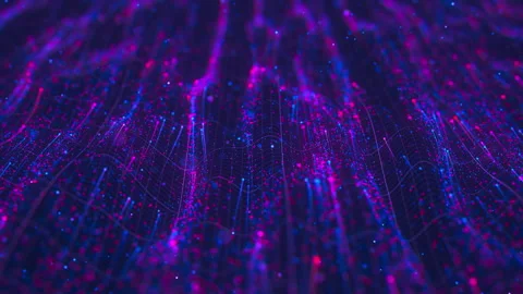 Big data light speed flow. Abstract digital data stream of quantum computing Stock Footage 307175712