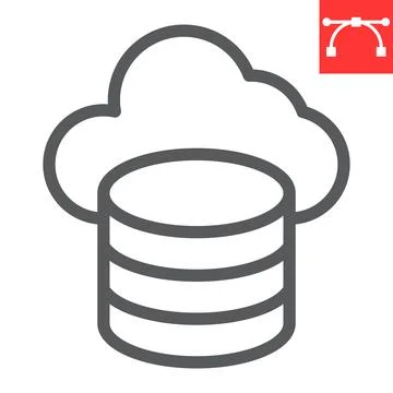 Big data line icon Stockillustratie