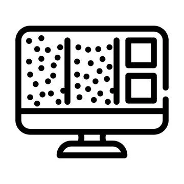 Big data line icon vector illustration 库存插图