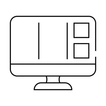 Big data line icon vector illustration イラスト素材