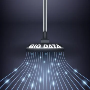 Big Data lines connected Stock Illustration