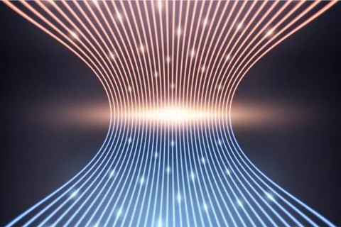 Big Data lines connected Stock Illustration