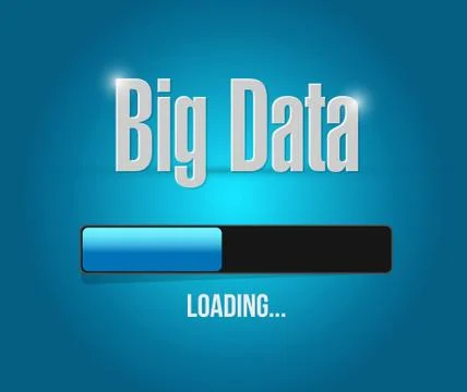 Big data loading update bar sign concept Stock Illustration
