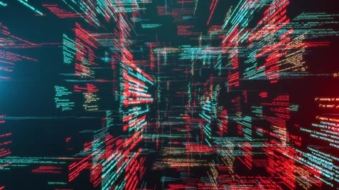 Big Data Machine Learning Network Architecture Digital Transformation Algorithms Stock-Footage 286106665