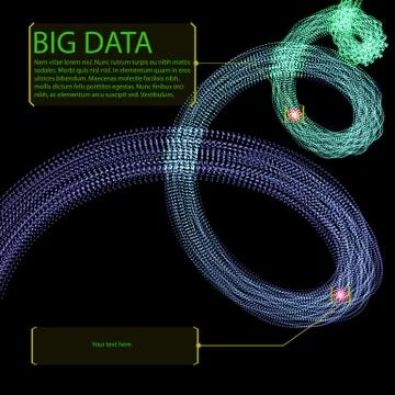 BIG DATA. Machine Learning. Vector イラスト素材