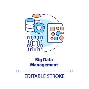 Big data management concept icon イラスト素材