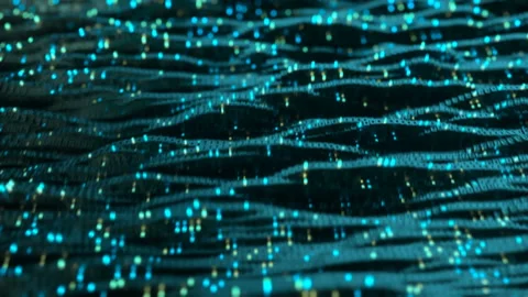 Big data matrix flows seamless loop 3D render animation Stock Footage 101844009