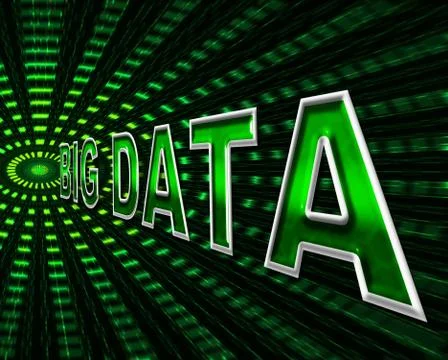 Big data meaning info bytes and dataflow Stock Illustration