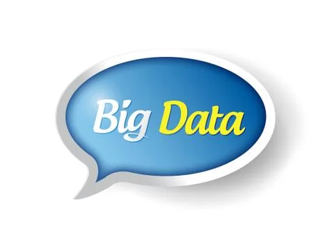 Big data message bubble illustration design Stock Illustration