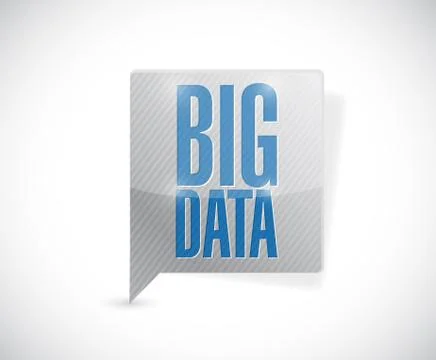 Big data message bubble illustration design Illustrazione stock